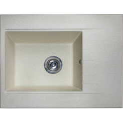 Miraggio Bodrum 0000009 Мийка для кухні врізна прямокутна 64x50 см, жасмин, Доступні розміри: 65 x 50, Колір виробника: жасмин, фото 