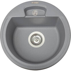 Miraggio Valencia 0000052 Мийка для кухні врізна кругла 44x44 см, сірий, Колір виробника: сірий, фото 