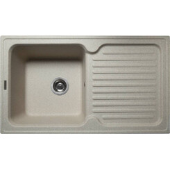 Miraggio Orlean 0000036 Мийка для кухні прямокутна врізна 86x49 см, пісочний, Технологія виробництва: Mirastone, Колір виробника: пісочний, фото 