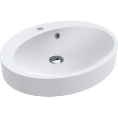 Miraggio Devon 0000649 Умывальник накладной овальный 55x44 см, белый матовый, Технология производства: Miramarble Matt, Цвет производителя: белый матовый, фото 
