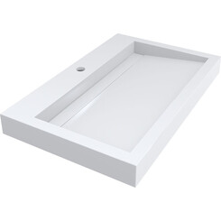 Miraggio Agness 0000153 Умивальник накладний прямокутний 75x47 см, білий глянець, Доступні розміри: 75 x 48, Технологія виробництва: Miramarble, Колір виробника: білий глянець, фото 