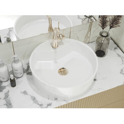 Умывальник Miraggio Country Miramarble 0002282 (41.9 см), Технология производства: Miramarble, Цвет производителя: белый глянец, фото 