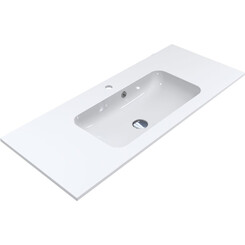 Miraggio Della 0000170 Умывальник врезной прямоугольный 110x45 см, белый глянец, Доступные размеры: 110 x 45, Технология производства: Miramarble, Цвет производителя: белый глянец, фото 