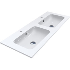 Miraggio Della 0000172 Умивальник прямокутний врізний 120x45 см, білий глянець, Доступні розміри: 120 x 45 (2), Технологія виробництва: Miramarble, Колір виробника: білий глянець, фото 