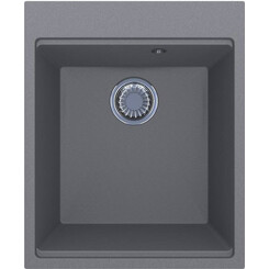 Мийка для кухні Miraggio Lagoon 420 gray 0002218 (42.1x51.1 см, сіра, кварцова, з сифоном), Доступні розміри: 42 x 51, Колір виробника: сірий, фото 