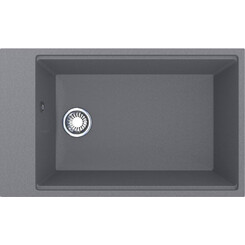 Мийка для кухні Miraggio Lagoon 760 gray 0002086 (76x46 см, сіра, кварцова, з сифоном), Доступні розміри: 76 x 46, Колір виробника: сірий, фото 