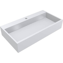 Miraggio Mares 0000215 Умывальник накладной прямоугольный 78x41 см, белый глянец, Доступные размеры: 78 x 42, Технология производства: Miramarble, Цвет производителя: белый глянец, фото 