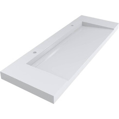 Miraggio Olmos 0000226 Умивальник прямокутний 149x52 см, білий глянець, Доступні розміри: 150 x 53, Технологія виробництва: Miramarble, Колір виробника: білий глянець, фото 