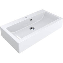 Miraggio Oskar 0000228 Умивальник прямокутний накладний 79x42 см, білий глянець, Технологія виробництва: Miramarble, Колір виробника: білий глянець, фото 