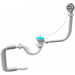 Сифон для ванны RJ RSB405050 (c переливом), фото 