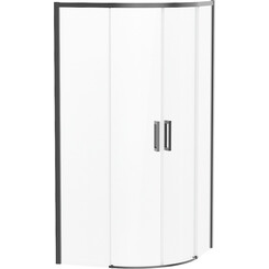 Душевая кабина Volle Solo 1010.114504 de la noche (90x90 см, стекло прозрачное, профиль черный матовый), фото 