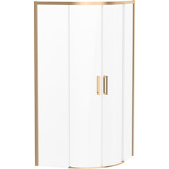 Душевая кабина Volle Solo 1010.114515 (90x90 см, стекло прозрачное, профиль золотой), фото 