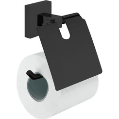 Держатель для туалетной бумаги Volle Cuadro 2536.240104 de la noche (черный матовый, с крышкой), фото 