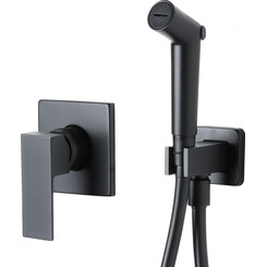 Гигиенический душ со смесителем Volle Sistema L 1511.160104 de la noche (черный матовый), фото 