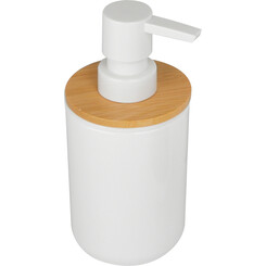 Дозатор для жидкого мыла RJ Poznan RJAC025-03WO (белый/дерево, настольный), фото 