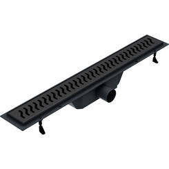 Трап для душа Volle Master Linea 9000.202704 de la noche (700 мм, черный матовый), Цвет производителя: черный матовый, Доступные размеры: 70, фото 