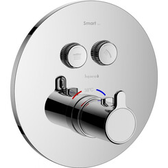 Термостатический смеситель скрытого монтажа для ванны Imprese Smart Click ZMK101901237, Цвет производителя: хром, фото 