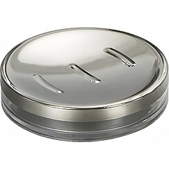 Мыльница RJ Warsaw RJAC022-05NI (прозрачная/нержавейка, настольная), фото 