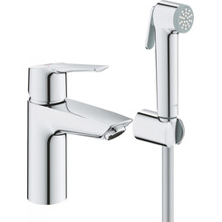 Змішувач для умивальника Grohe QuickFix Start S-Size 23123003 (з гігієнічним душем), Колір виробника: хром, фото 