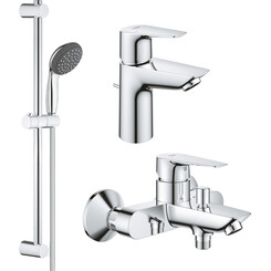 Комплект змішувачів для ванної кімнати Grohe QuickFix Start Edge S-Size UA202501SQ (24196001+24198001+27942000), фото 