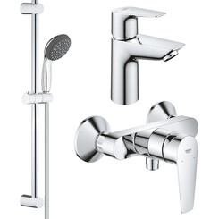 Комплект змішувачів для ванної кімнати Grohe QuickFix Start Edge ColdStart UA202502SE (23900001+24197001+27942000), фото 