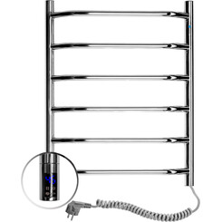 Электрический полотенцесушитель Navin Блюз Sensor 10-006033-4860 (480x600, правый, сенсорный, с таймером), Доступные размеры: 480 x 600, Цвет производителя: хром, Подключение полотенцесушителя: правое, фото 