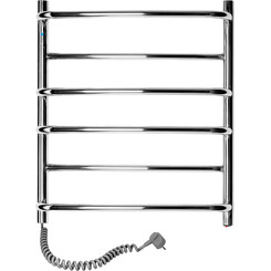 Электрический полотенцесушитель Navin Омега 10-015120-5360 (530x600, левый), Доступные размеры: 530 x 600, Цвет производителя: хром, Подключение полотенцесушителя: левое, фото 