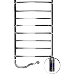 Электрический полотенцесушитель Navin Омега Sensor 10-015133-5380 (530x800, левый, сенсорный, с таймером), Доступные размеры: 530 x 800, Цвет производителя: хром, Подключение полотенцесушителя: левое, фото 