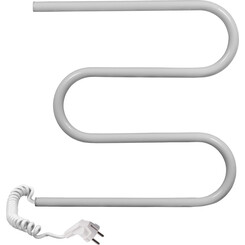 Электрический полотенцесушитель Navin Змеевик 12-000100-5050 (500x500, белый глянец, левый), Доступные размеры: 500 x 500, Цвет производителя: белый глянец, Подключение полотенцесушителя: левое, фото 