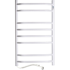 Электрический полотенцесушитель Navin Блюз 12-006130-4880 (480x800, белый глянец, левый), Доступные размеры: 480 x 800, Цвет производителя: белый глянец, Подключение полотенцесушителя: левое, фото 