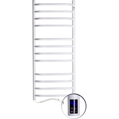 Электрический полотенцесушитель Navin Блюз Sensor 12-006133-4812 (480x1200, белый глянец, левый, сенсорный, с таймером), Доступные размеры: 480 x 1200, Цвет производителя: белый глянец, Подключение полотенцесушителя: левое, фото 