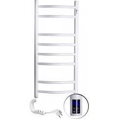 Электрический полотенцесушитель Navin Камелия Sensor 12-007133-3680 (360x800, белый глянец, левый, сенсорный, с таймером), Доступные размеры: 360 x 800, Цвет производителя: белый глянец, Подключение полотенцесушителя: левое, фото 