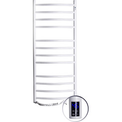 Электрический полотенцесушитель Navin Камелия Sensor 12-007133-4812 (480x1200, белый глянец, левый, сенсорный, с таймером), Доступные размеры: 480 x 1200, Цвет производителя: белый глянец, Подключение полотенцесушителя: левое, фото 