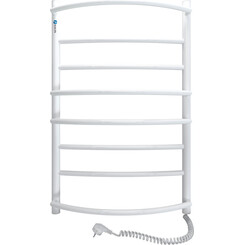 Электрический полотенцесушитель Navin Омега 12-015030-5380 (530x800, белый глянец, правый), Доступные размеры: 530 x 800, Цвет производителя: белый глянец, Подключение полотенцесушителя: правое, фото 