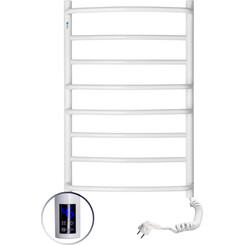 Электрический полотенцесушитель Navin Омега Sensor 12-015033-5380 (530x800, белый глянец, правый, сенсорный, с таймером), Доступные размеры: 530 x 800, Цвет производителя: белый глянец, Подключение полотенцесушителя: правое, фото 