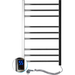 Электрический полотенцесушитель Navin Классик Квадро Sensor 10-016053-5080 (500x800, правый, сенсорный, с таймером), Доступные размеры: 500 x 800, Цвет производителя: хром, Подключение полотенцесушителя: правое, фото 