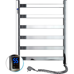 Электрический полотенцесушитель Navin Авангард Sensor 10-028053-4860 (480x600, правый, сенсорный, с таймером), Доступные размеры: 480 x 600, Цвет производителя: хром, Подключение полотенцесушителя: правое, фото 