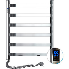 Электрический полотенцесушитель Navin Авангард Sensor 10-028153-4860 (480x600, левый, сенсорный, с таймером), Доступные размеры: 480 x 600, Цвет производителя: хром, Подключение полотенцесушителя: левое, фото 