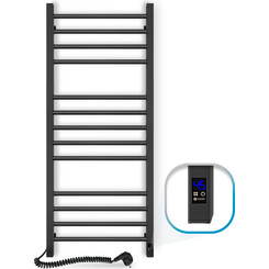 Электрический полотенцесушитель Navin Классик Квадро Sensor 12-216153-5012 (500x1200, черный муар, левый, сенсорный, с таймером), Доступные размеры: 500 x 1200, Цвет производителя: черный муар, Подключение полотенцесушителя: левое, фото 