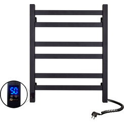 Электрический полотенцесушитель Navin Авангард Sensor 12-228053-4860 (480x600, черный муар, правый, сенсорный, с таймером), Доступные размеры: 480 x 600, Цвет производителя: черный муар, Подключение полотенцесушителя: правое, фото 