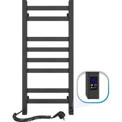 Электрический полотенцесушитель Navin Авангард Sensor 12-228153-3680 (360x800, черный муар, левый, сенсорный, с таймером), Доступные размеры: 360 x 800, Цвет производителя: черный муар, Подключение полотенцесушителя: левое, фото 