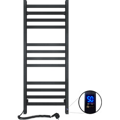 Электрический полотенцесушитель Navin Авангард Sensor 12-228153-4812 (480x1200, черный муар, левый, сенсорный, с таймером), Доступные размеры: 480 x 1200, Цвет производителя: черный муар, Подключение полотенцесушителя: левое, фото 