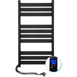 Электрический полотенцесушитель Navin Largo Sensor 12-244153-5010 (500x1000, черный муар, левый, сенсорный, с таймером), Доступные размеры: 500 x 1000, Цвет производителя: черный муар, Подключение полотенцесушителя: левое, фото 