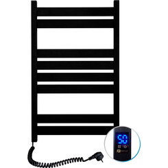 Электрический полотенцесушитель Navin Largo Sensor 12-244153-5080 (500x800, черный муар, левый, сенсорный, с таймером), Доступные размеры: 500 x 800, Цвет производителя: черный муар, Подключение полотенцесушителя: левое, фото 