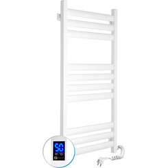 Электрический полотенцесушитель Navin Ellipse Sensor 12-845053-5010 (500x1000, белый бархат, правый, сенсорный, с таймером), Доступные размеры: 500 x 1000, Цвет производителя: белый бархат, Подключение полотенцесушителя: правое, фото 