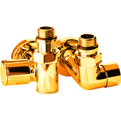 Кран кутовий рушникосушарки Navin 21-432430-7777 (золото, 1/2"x1/2", під ТЕН), фото 