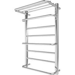 Водяной полотенцесушитель Mario Люксор 1.2.4400.03.P (4820111353286, 800x530, хром/белый глянец/черный матовый/графит/золото, с полкой), фото 