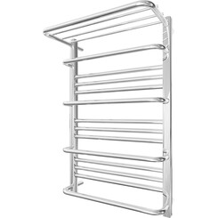 Водяной полотенцесушитель Mario Премиум Люксор 1.2.2000.03.P (4820111353330, 800x530, хром/белый глянец/черный матовый/графит/золото, с полкой), фото 