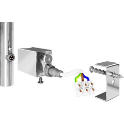 Комплект для скрытого подключения полотенцесушителя Mario 3.0.0900.0.P (4820111356300, под круглый стояк), фото 