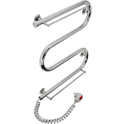 Электрический полотенцесушитель Laris Змеевик 25 РС3 73207110 (500x500, левый, с полкой), фото 